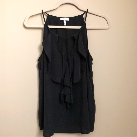 Joie Alipha Silk Ruffle Split Neck Tank Top EEUC - Picture 5 of 5